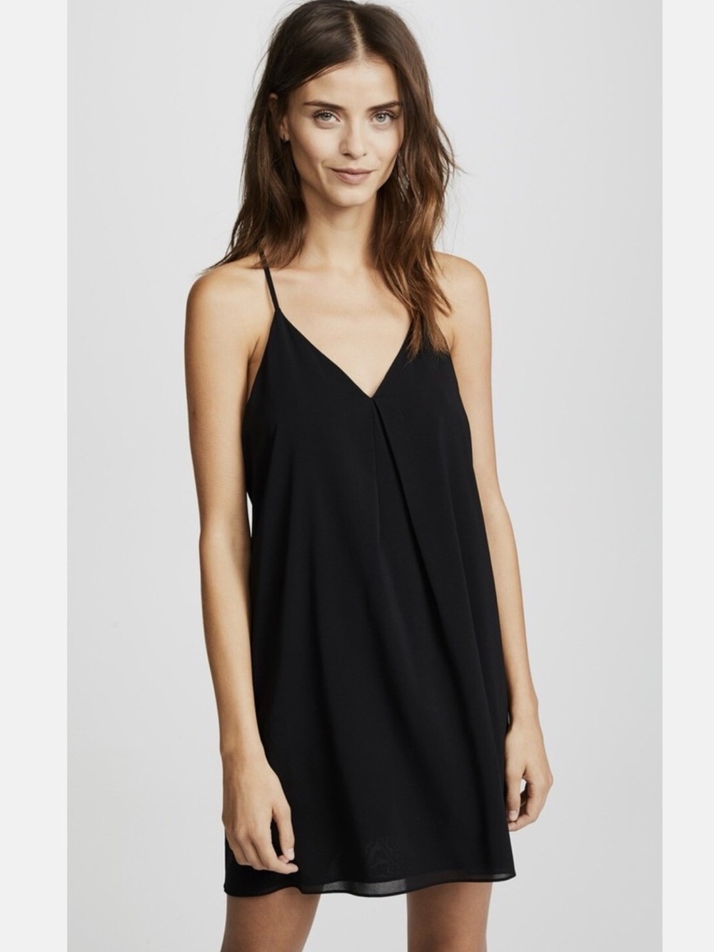 Alice + Olivia Black Mini Slip Dress